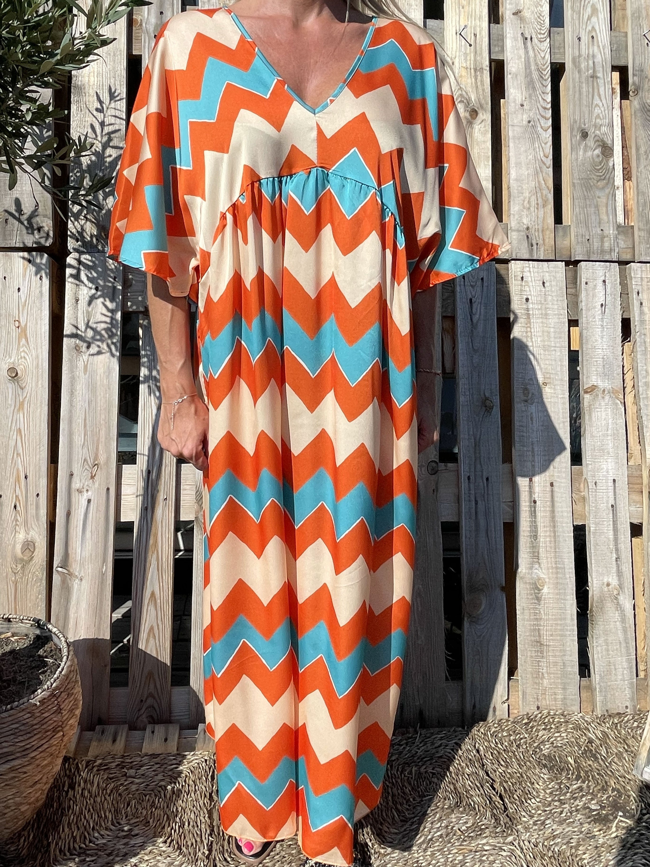 Johanna - Fin klänning med sicksackmönster